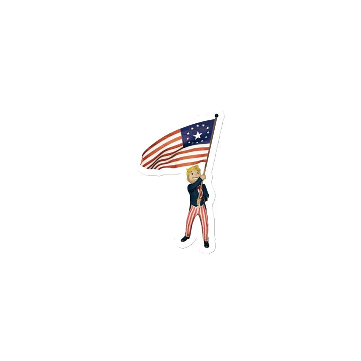 President Eden With Flag Magnet product image (1)