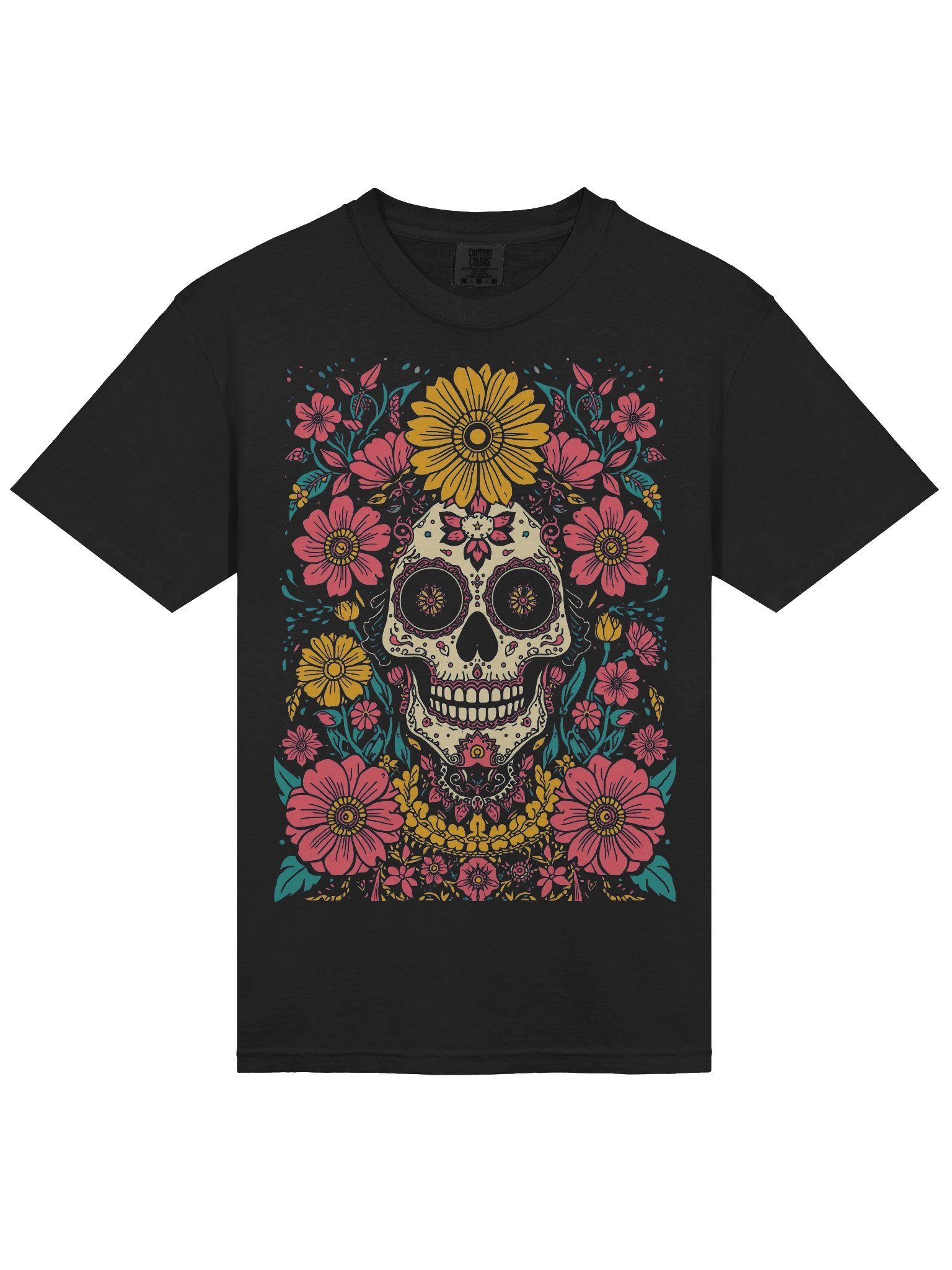 Ornate Sugar Skull Heavyweight Tee product image (3)