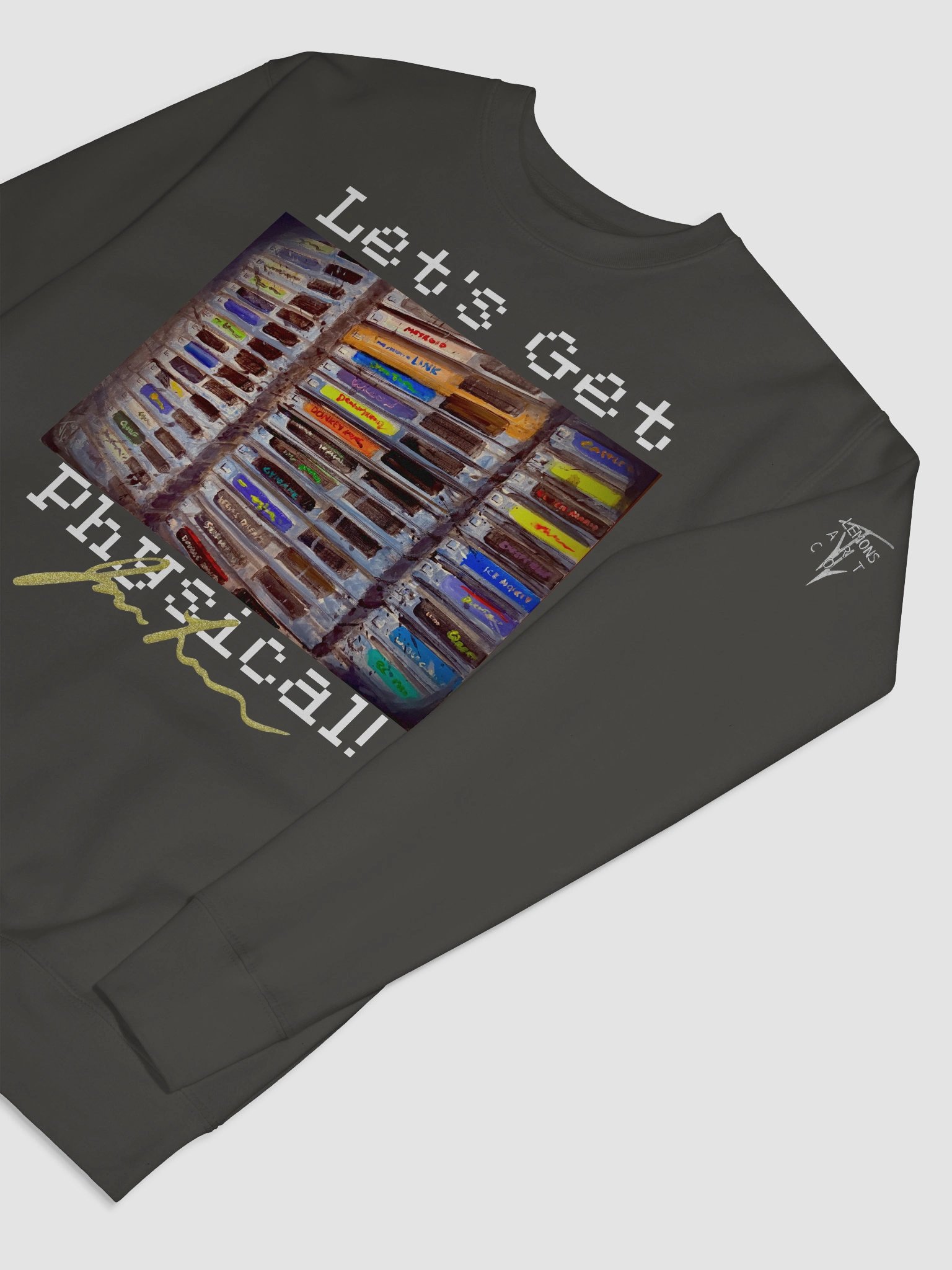 "Let's Get Physical!" Stacked Retro Gaming Cartridges Sweatshirt product image (7)