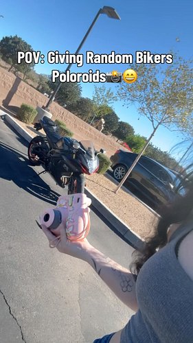 Another hit and run success😌
@yo_madz_ 
•
•
•
•
••
•
•
•
•
•
-
#polaroid #motorcycle #suprise #kindness #bike