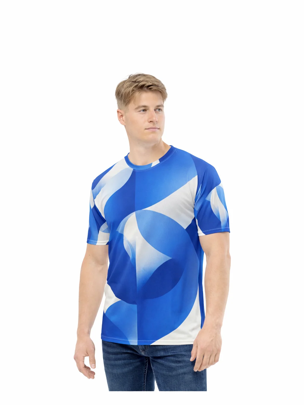 Blue Geometric Movement All-Over T-Shirt product image (1)