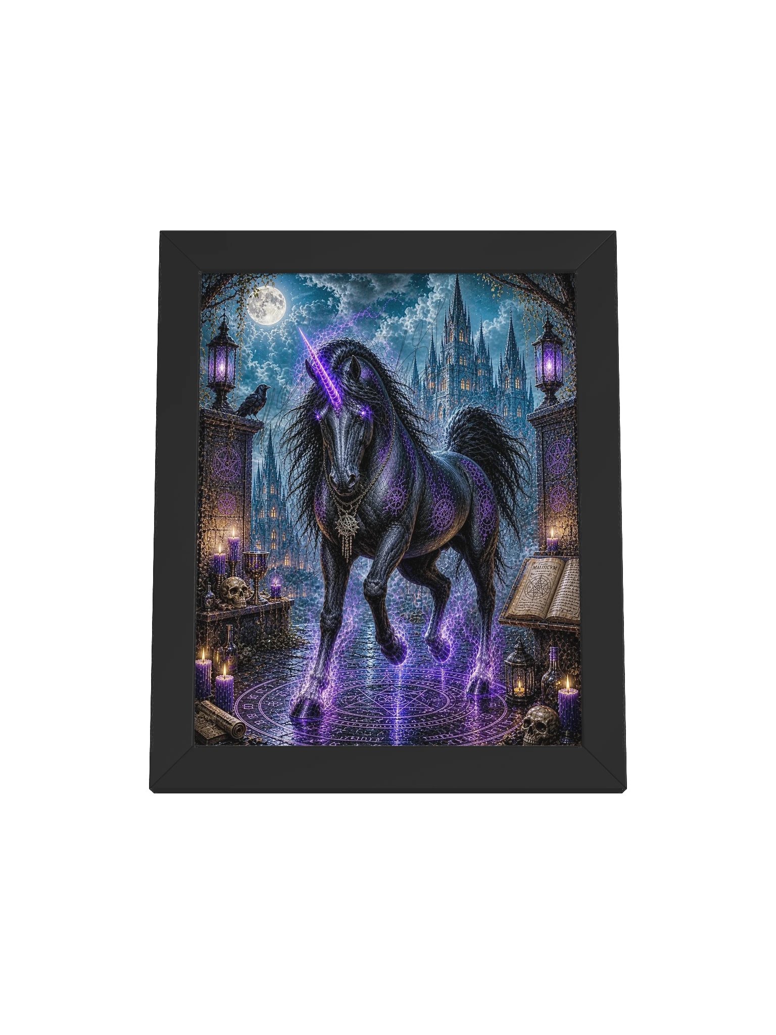 Dark Gothic Unicorn Framed Poster product image (37)