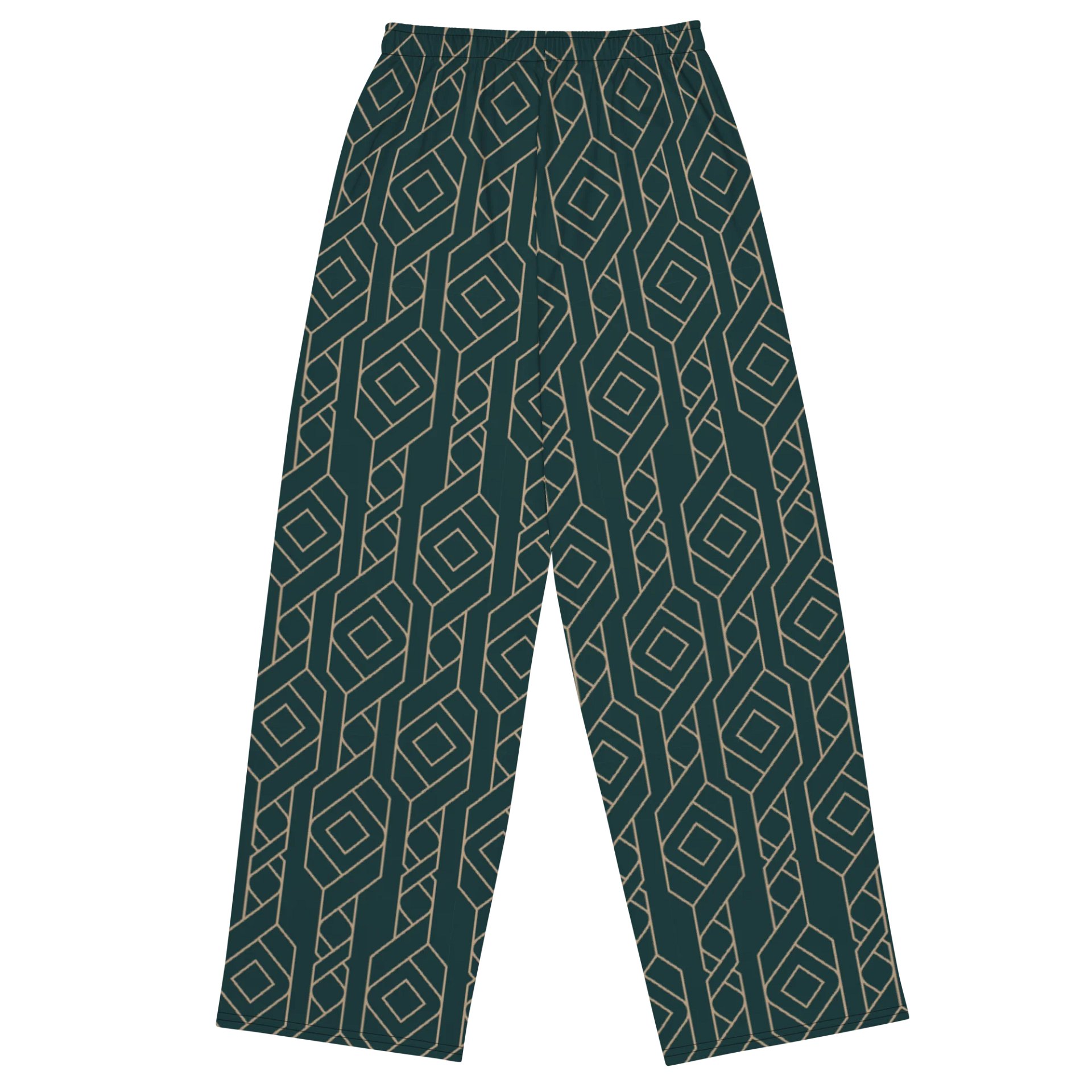Trendy Unisex Wide-Leg Pants Unique Luxury Gold Pattern product image (2)