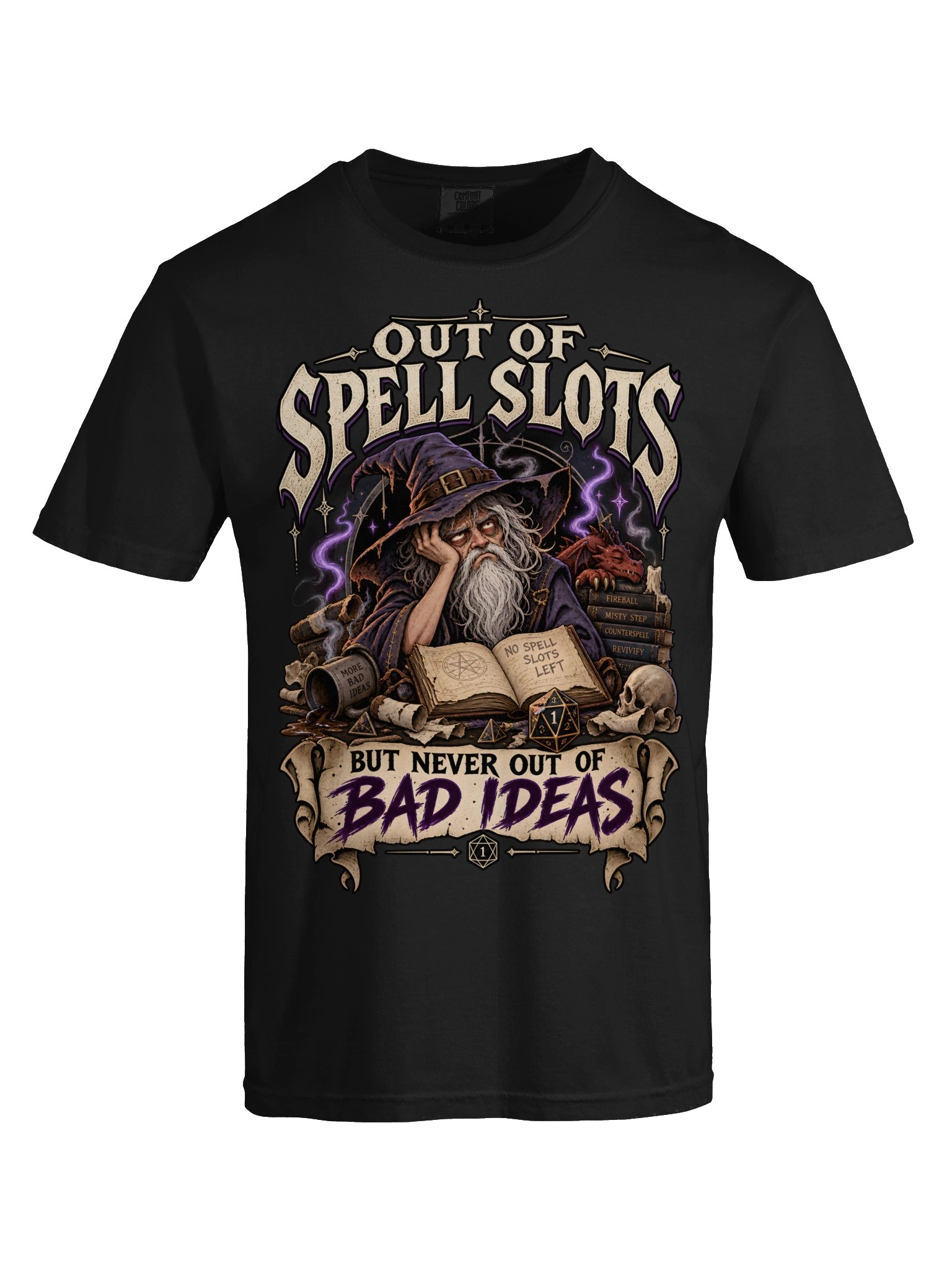 Out of Spell Slots Fantasy Wizard Tee product image (9)