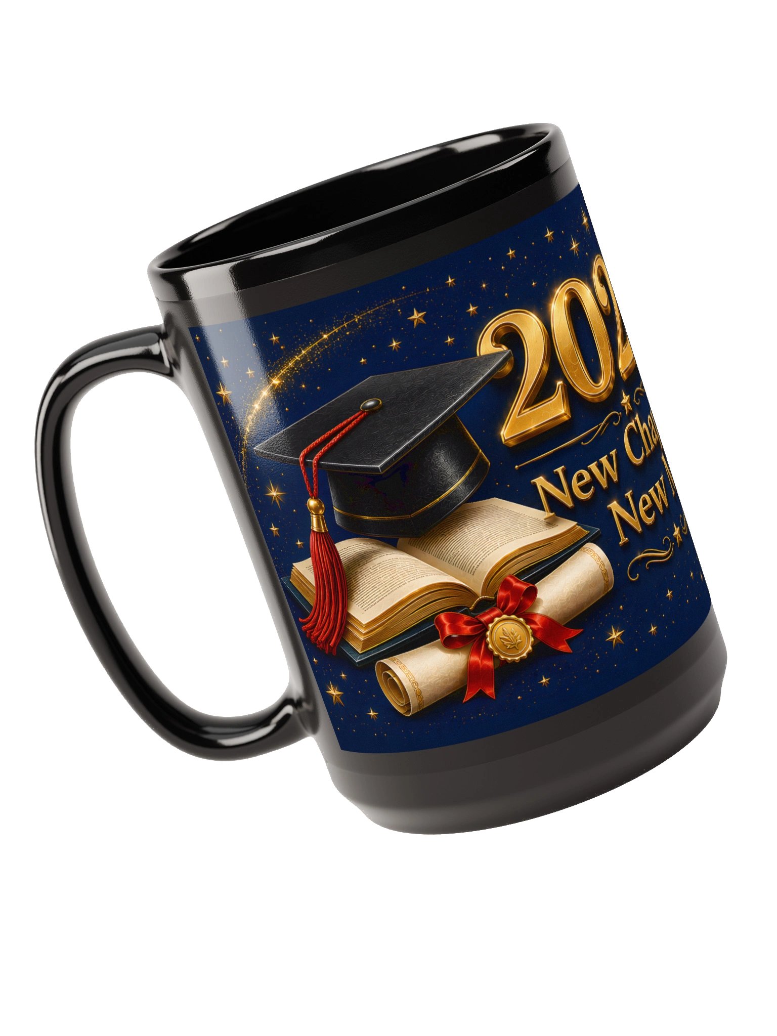 "Class of 2026 New Chapter New Me" Graduation Mug — Navy Wrap product image (6)
