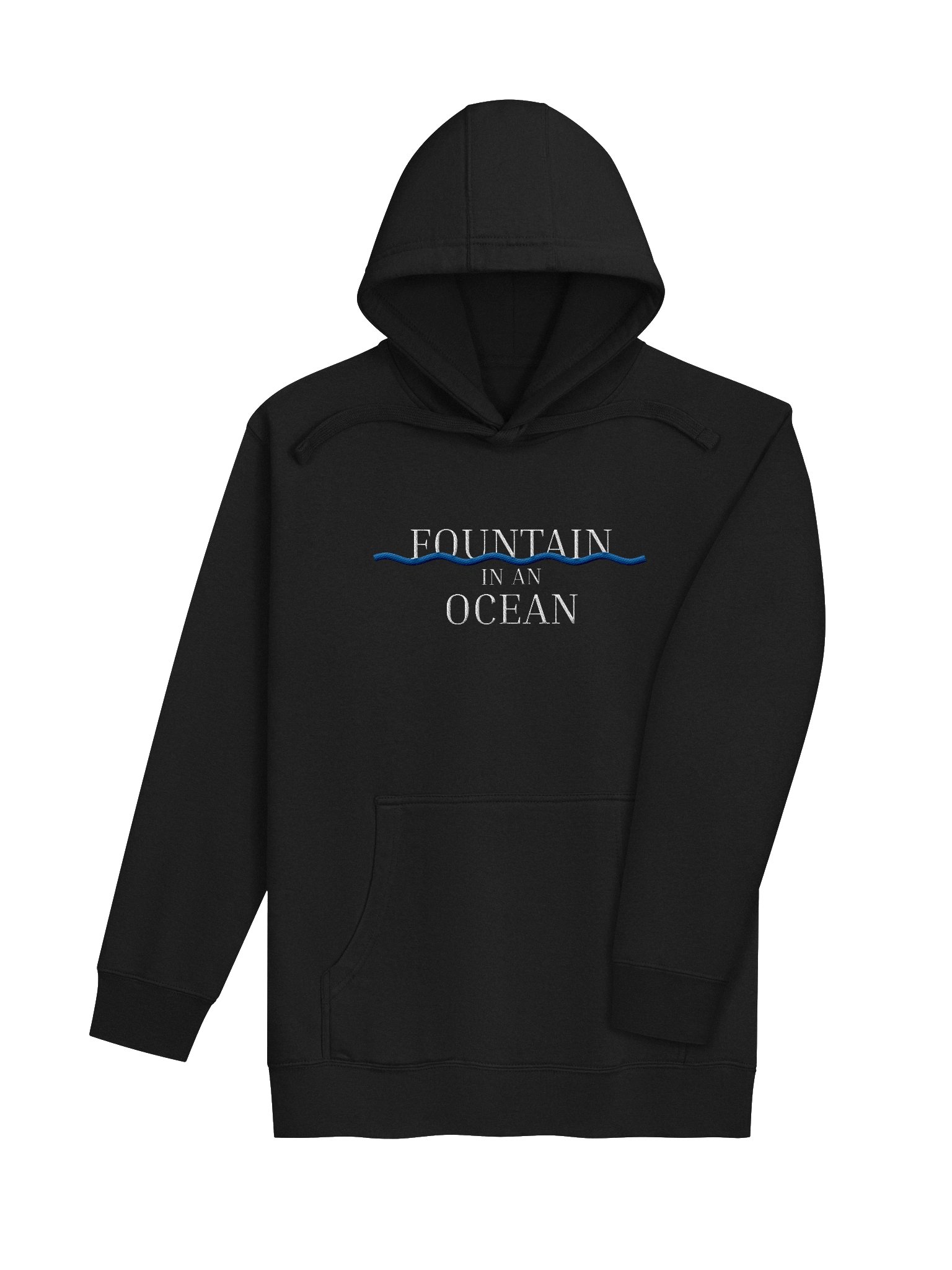 Fountain in an Ocean Embroidered Hoodie product image (4)