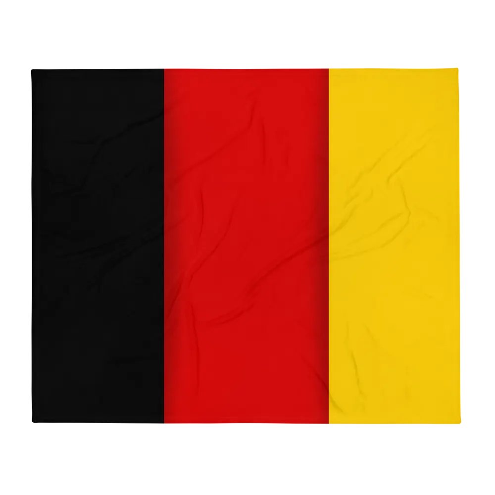 Black Red Yellow Flag Colored Throw Blanket product image (2)