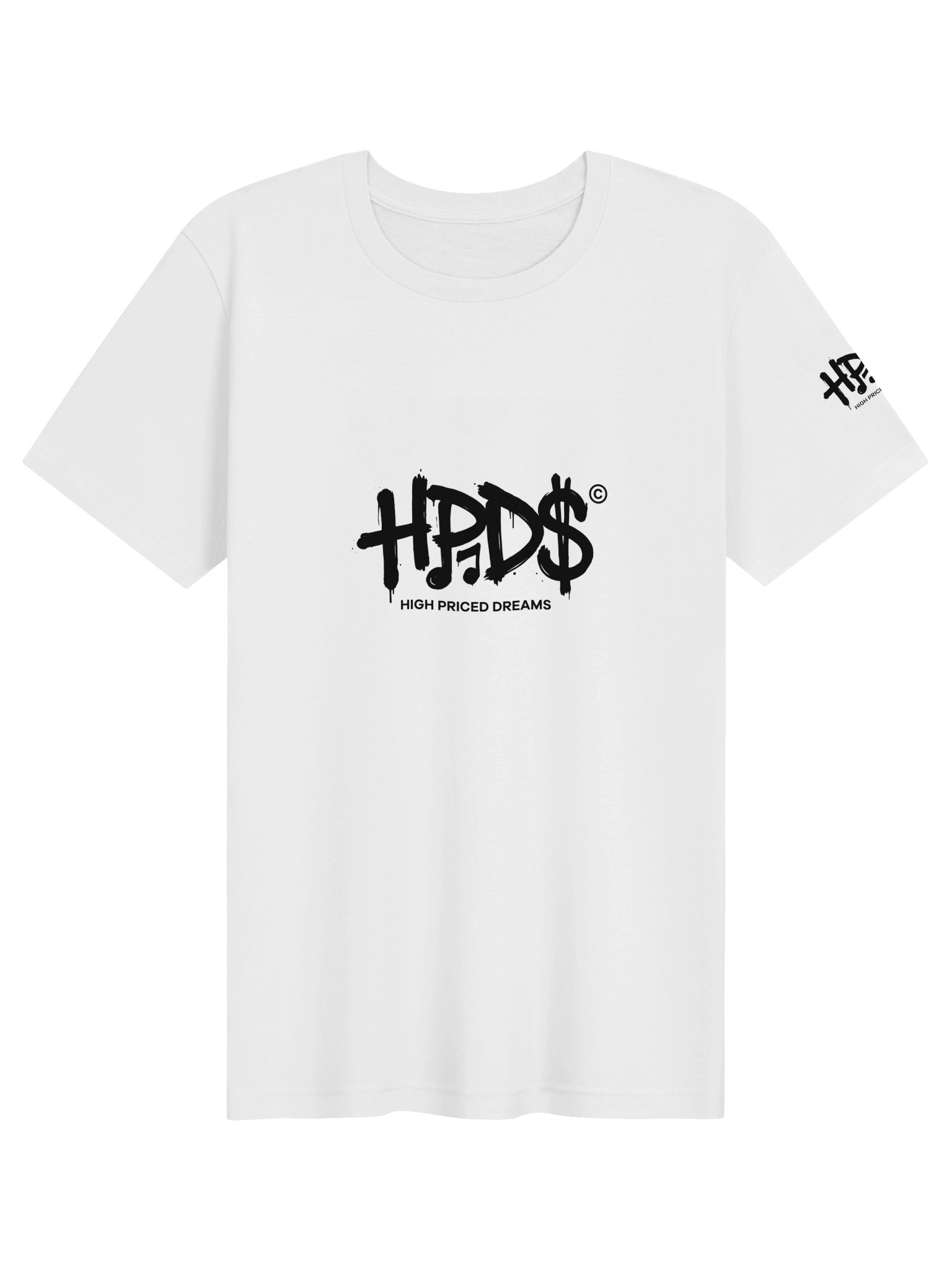 HPD$ Logo Tee in white with black logo