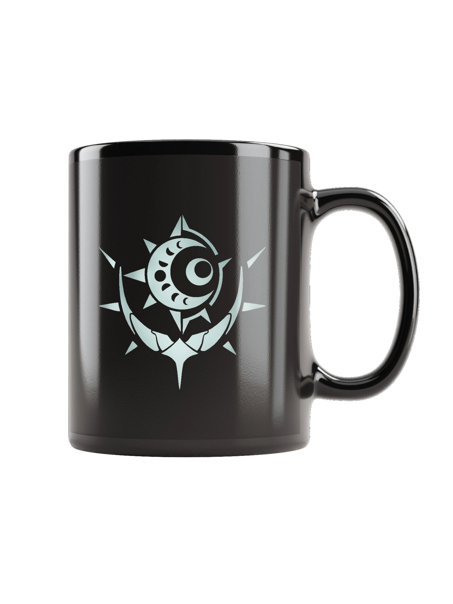 Glossy Mug (black) - Moon Mark Design product image (1)