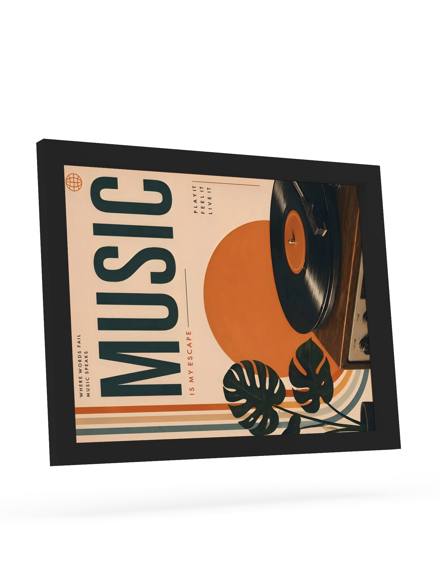 Music Speaks — Retro Framed Poster product image (9)