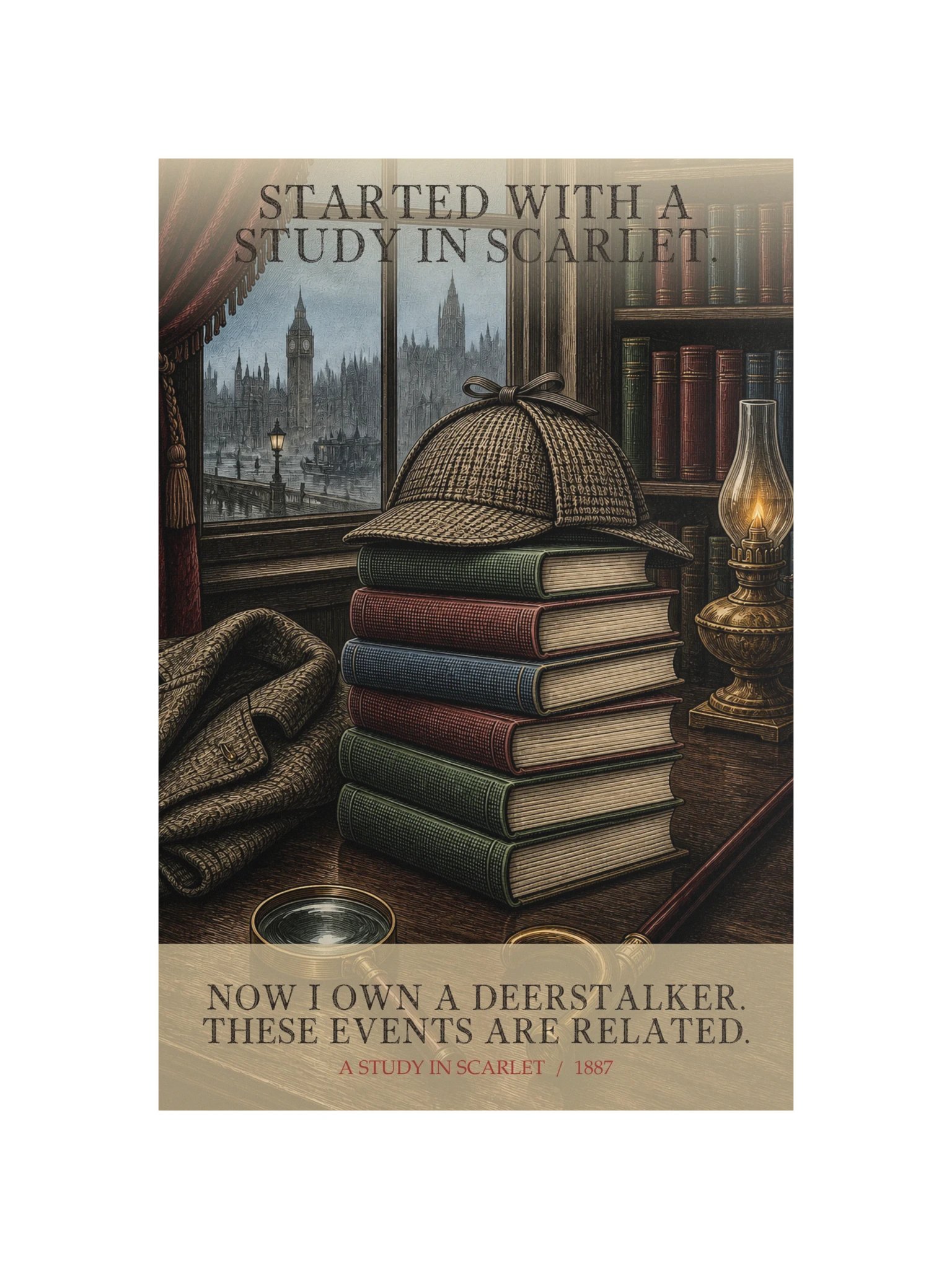 Started With Study Scarlet Now Own Deerstalker -- A Study in Scarlet Art Print product image (12)