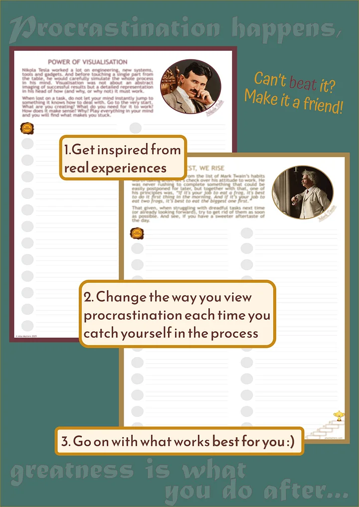 Procrastination Journal - Beat or Befriend It! product image (2)
