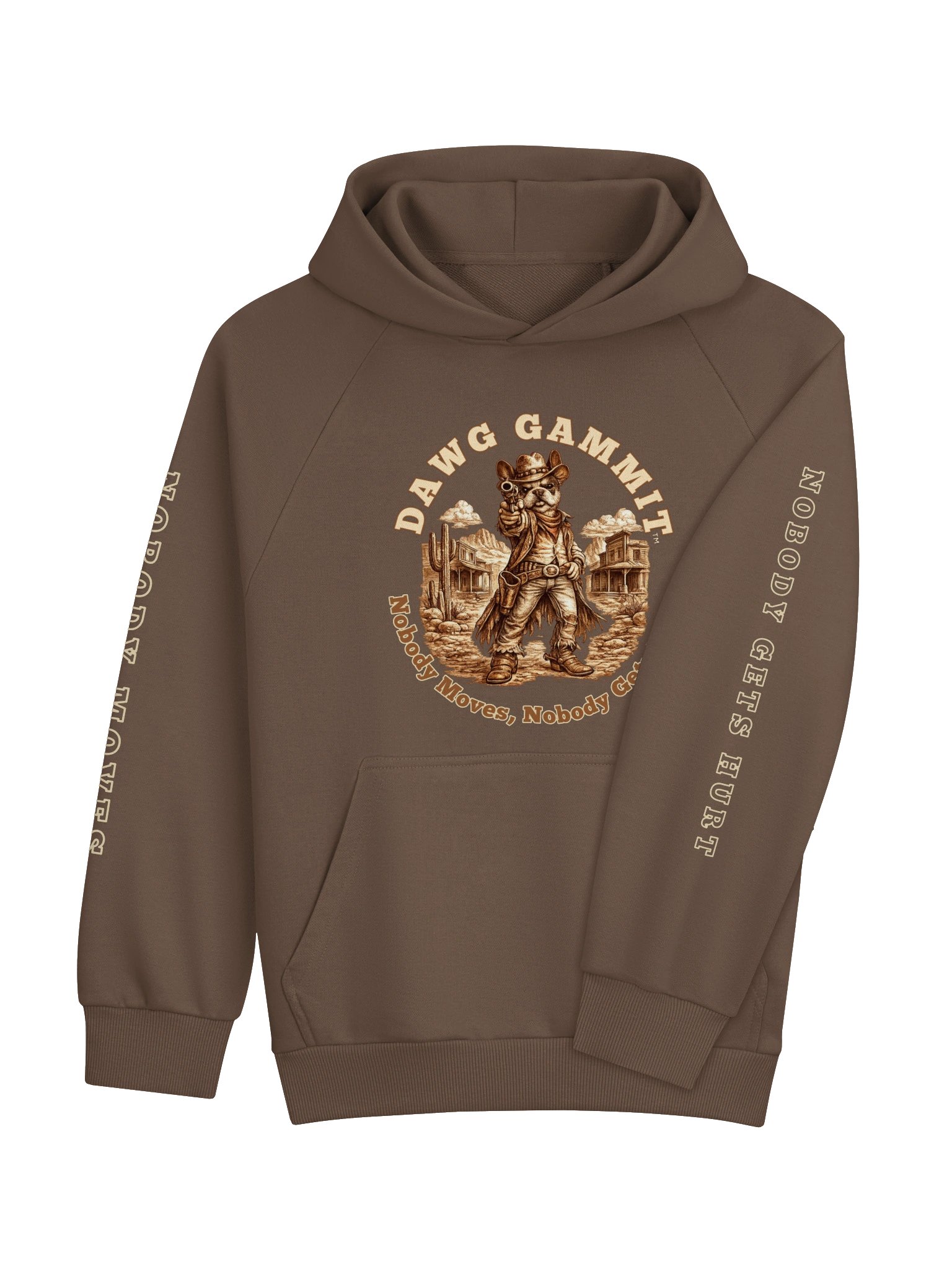 DAWG GAMMIT™ SUPER HEAVYWEIGHT FRENCH BULLDAWG BROWN HOODIE product image (4)