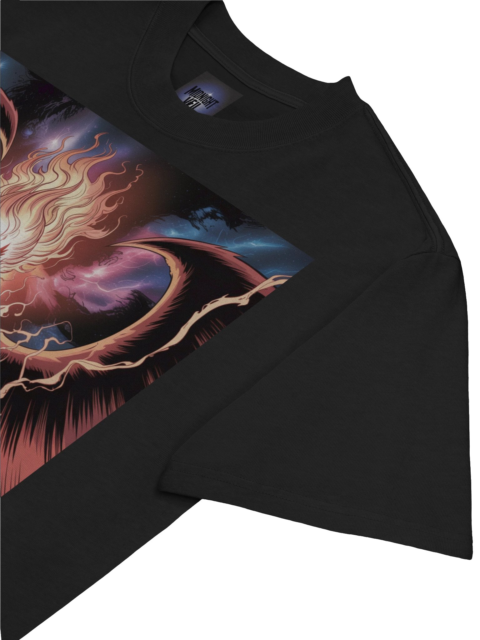 Dark Phoenix Inferno Eclipse Oversized Faded T-Shirt – Phoenix Fury Mantle product image (7)