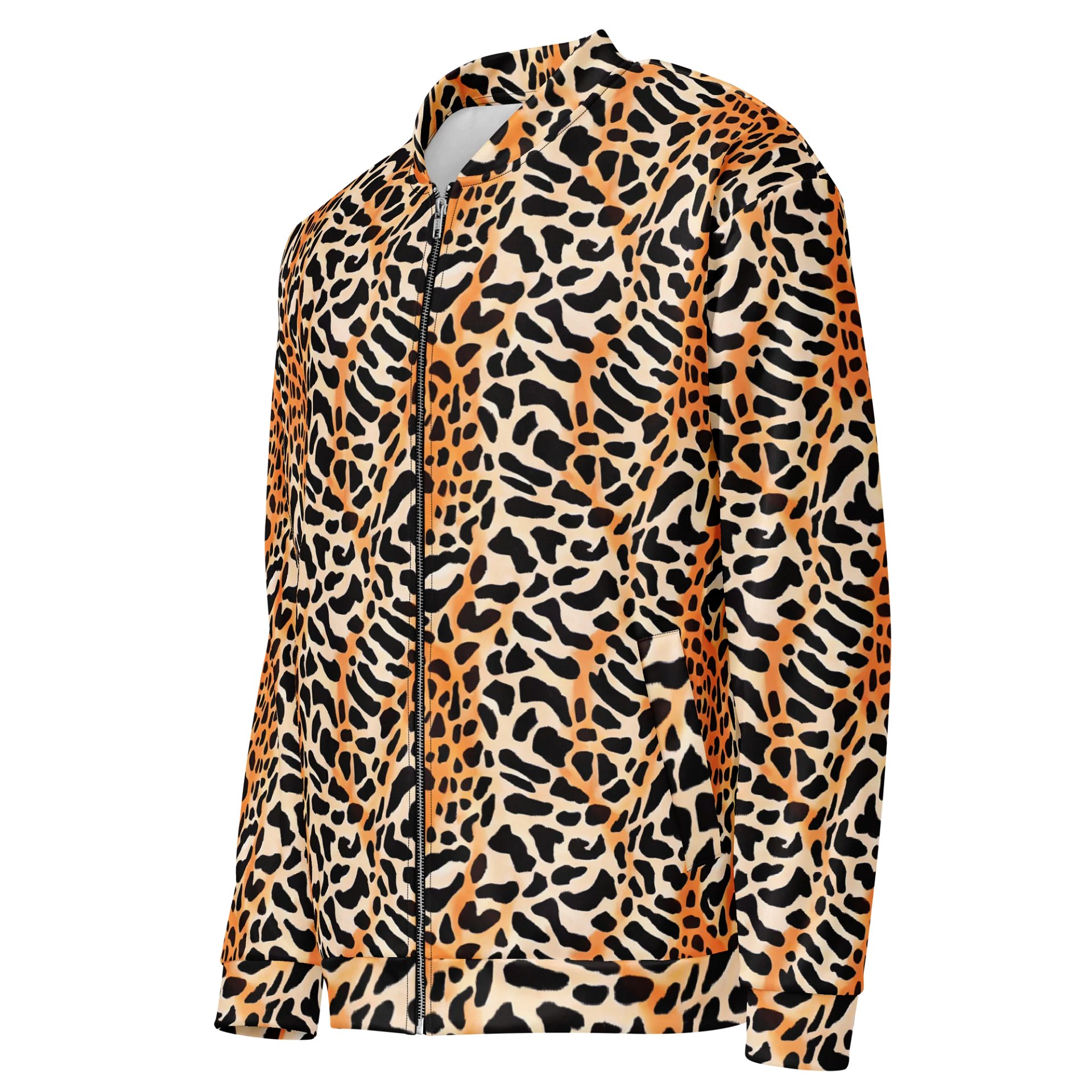 Orange Giraffe Bomber Jacket product image (3)