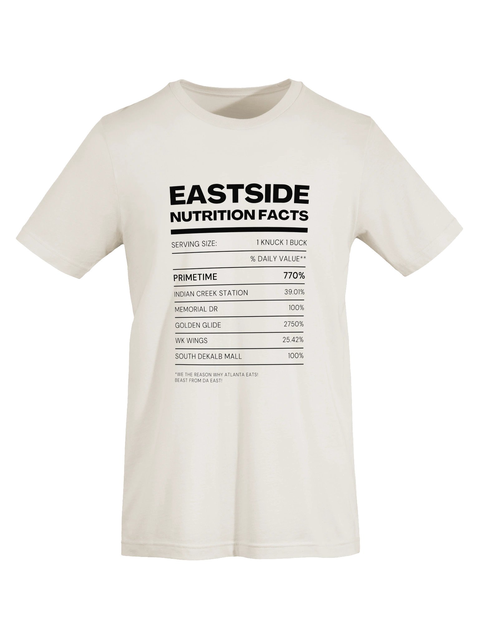 Nutrition Facts Eastside T-Shirt product image (25)