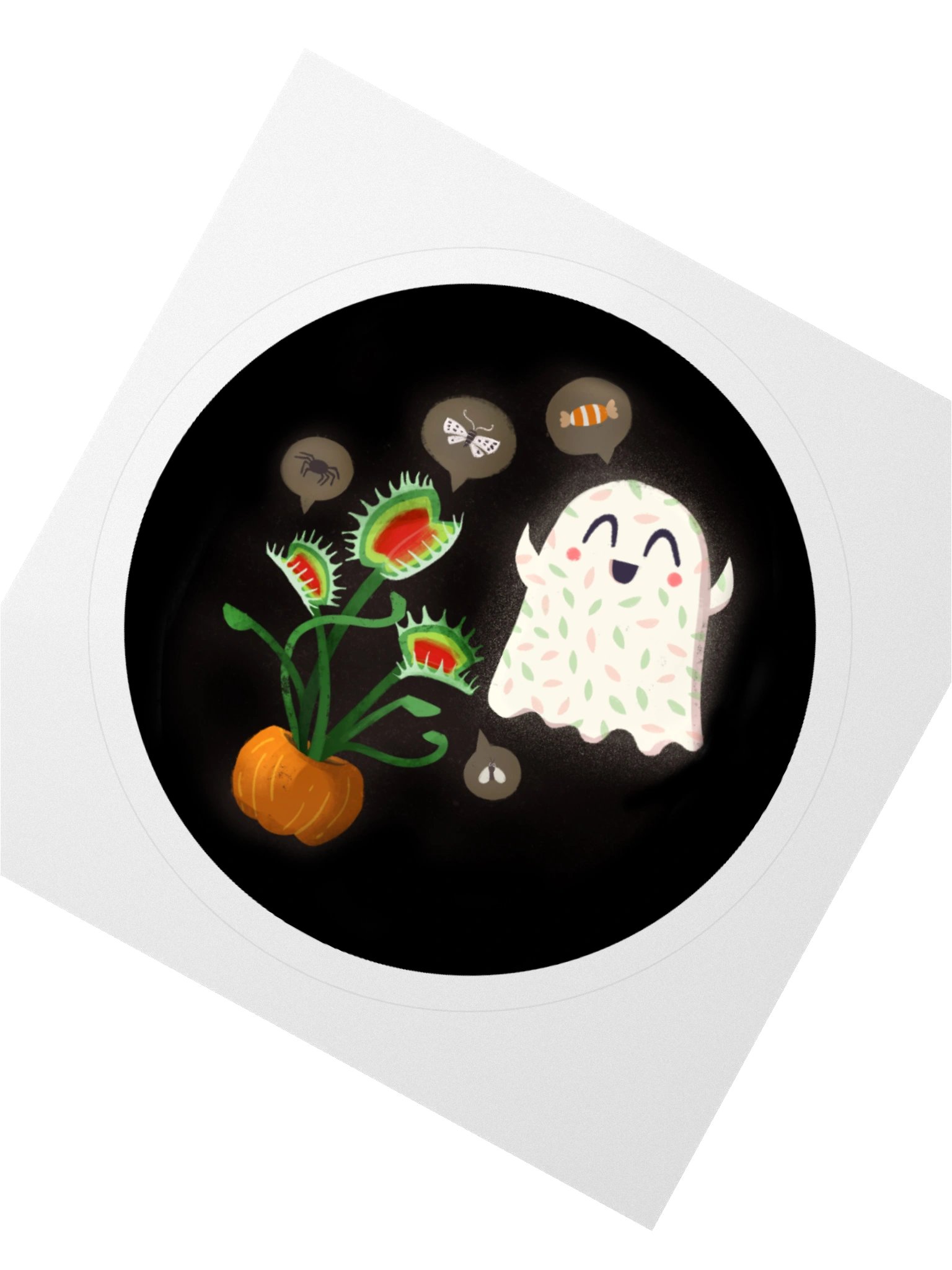 Little Ghost Plant-Lover - Vinyl Sticker product image (1)