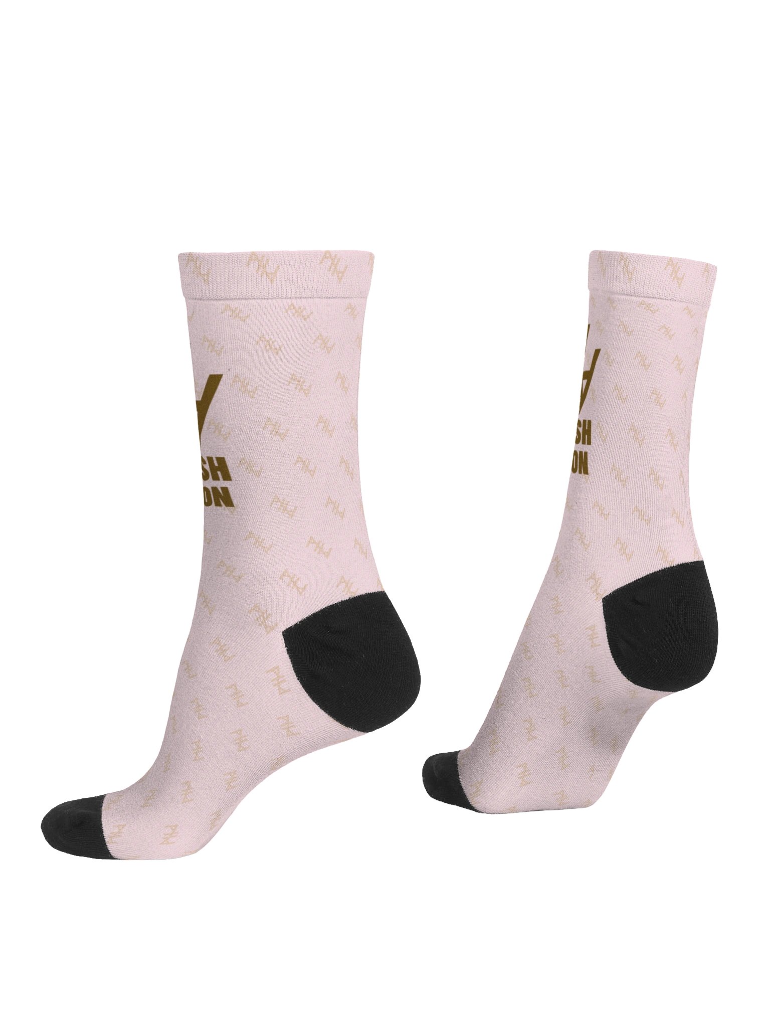 Abolish Abortion Crew Socks - Blush Pink & Gold product image (4)
