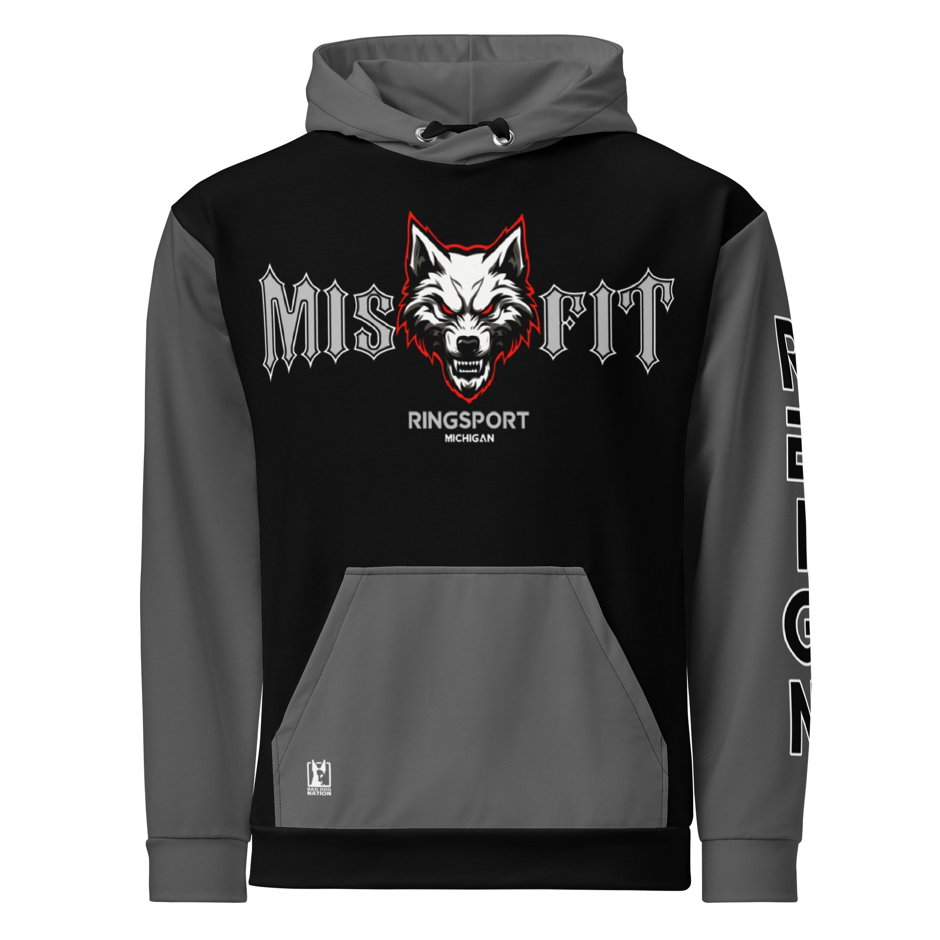 "Reign" Misfit ringsport all over print hoodie product image (1)