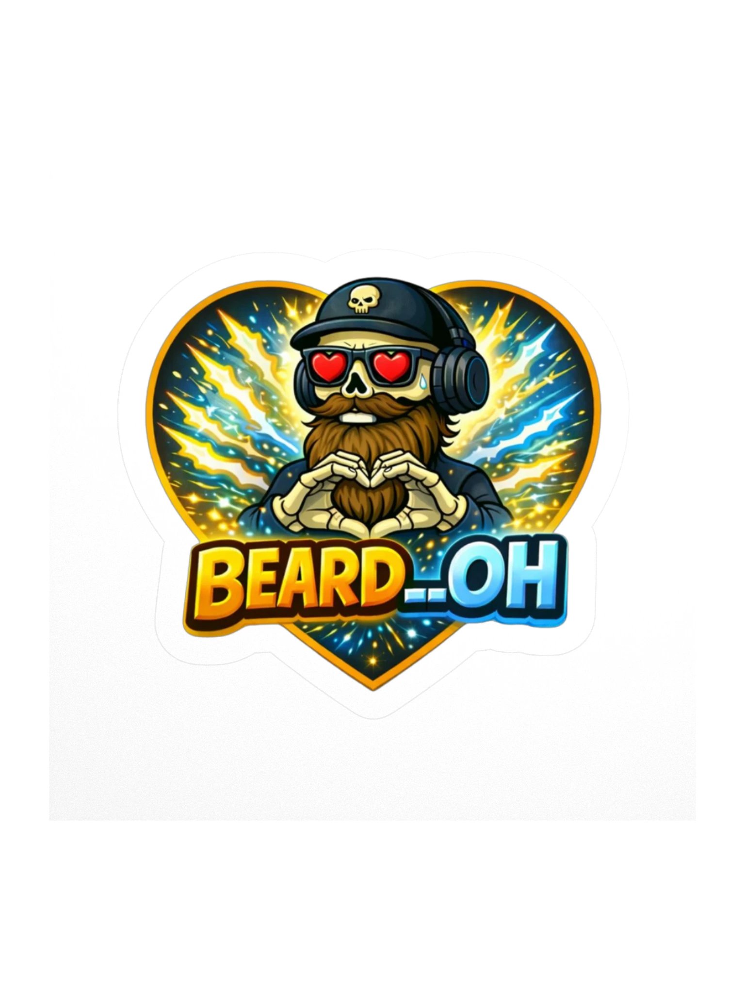 Beard__Oh Heart Logo Sticker product image (1)