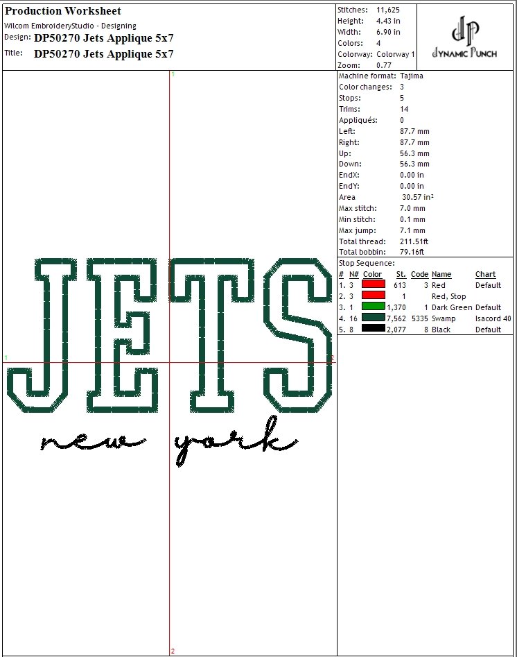 NFL JETS APPLIQUE product image (2)