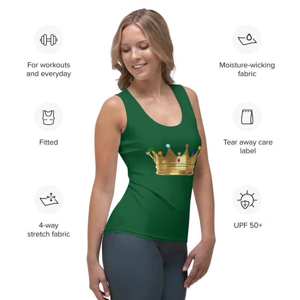 Queendom Beautiful Women Crown Tank Top/Green( TM) product image (6)