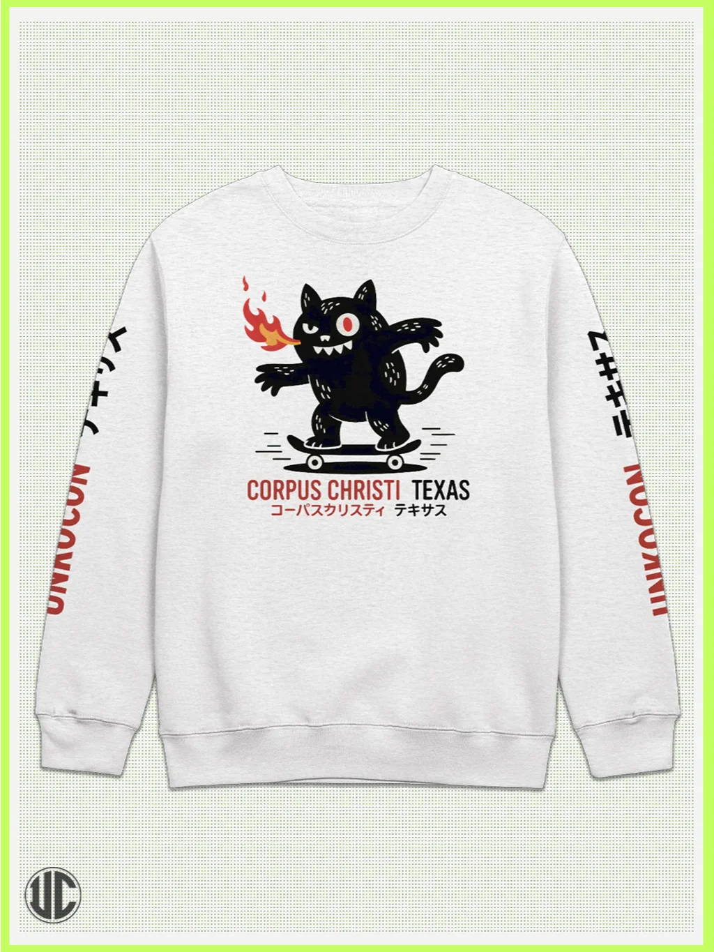UnkoCon – Corpus Christi TX Skater Crew Neck Sweatshirt product image (1)