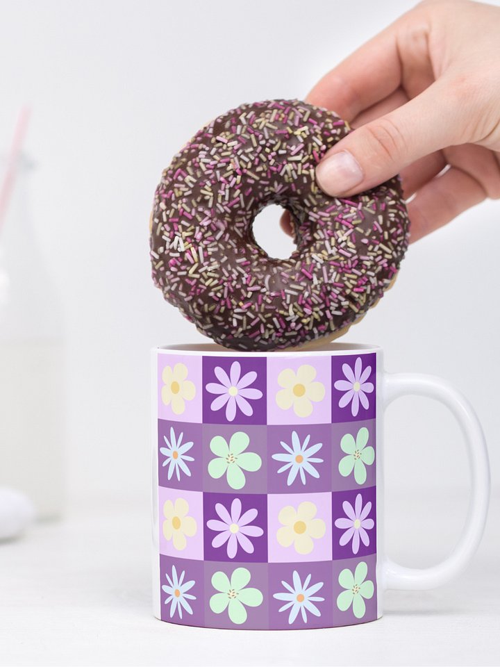 Mauve Floral Pattern Mug product image (1)