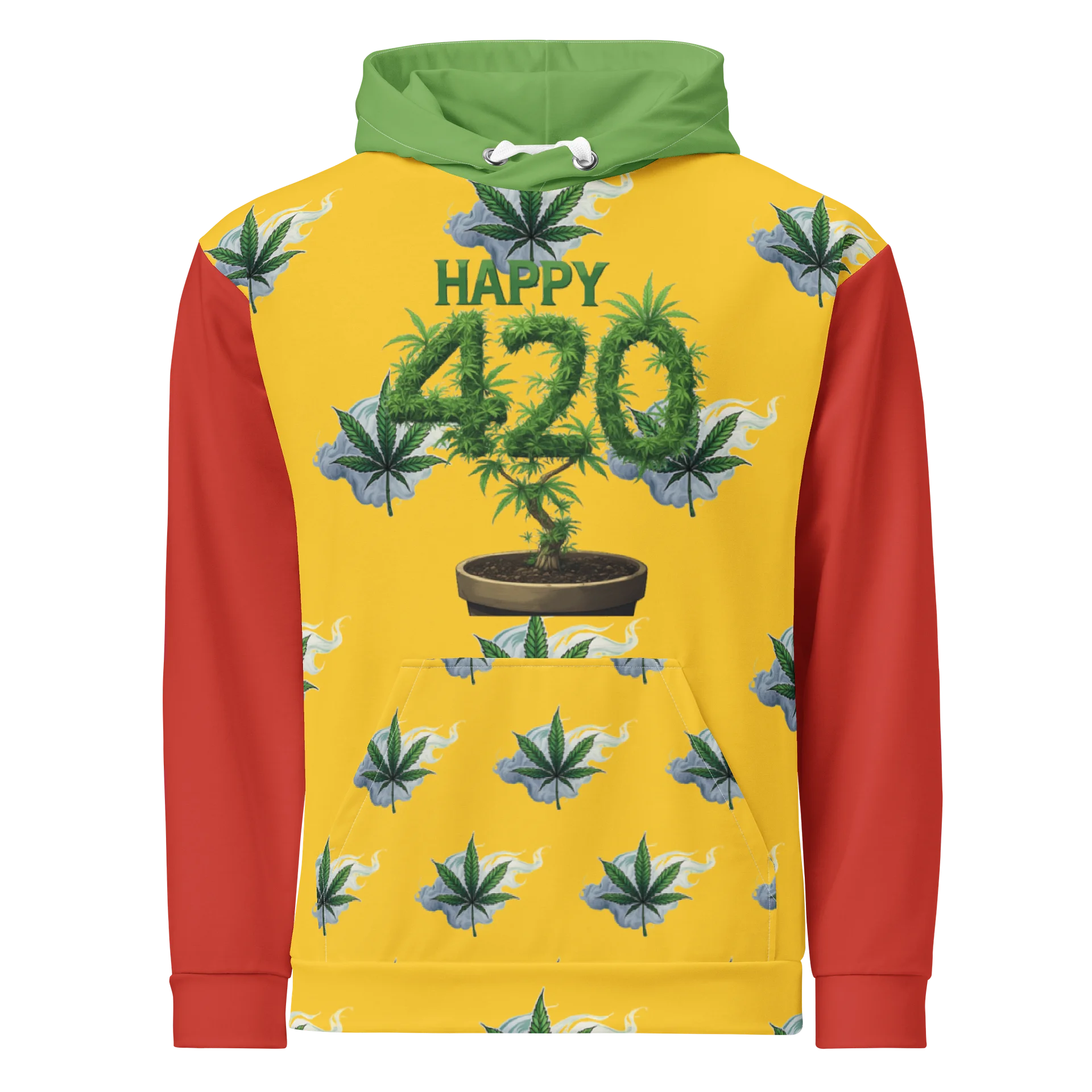Happy 420 Leafy All-Over Hoodie product image (1)