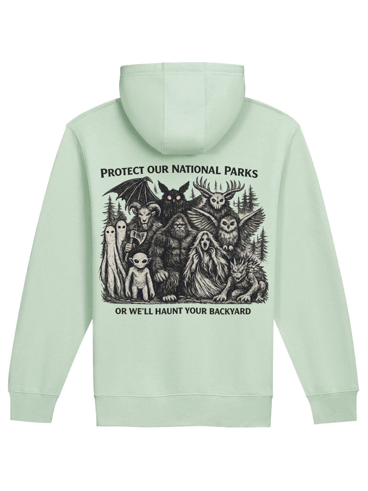 NATIONAL PARK CRYPTIDS ZIP UP HOODIE product image (1)