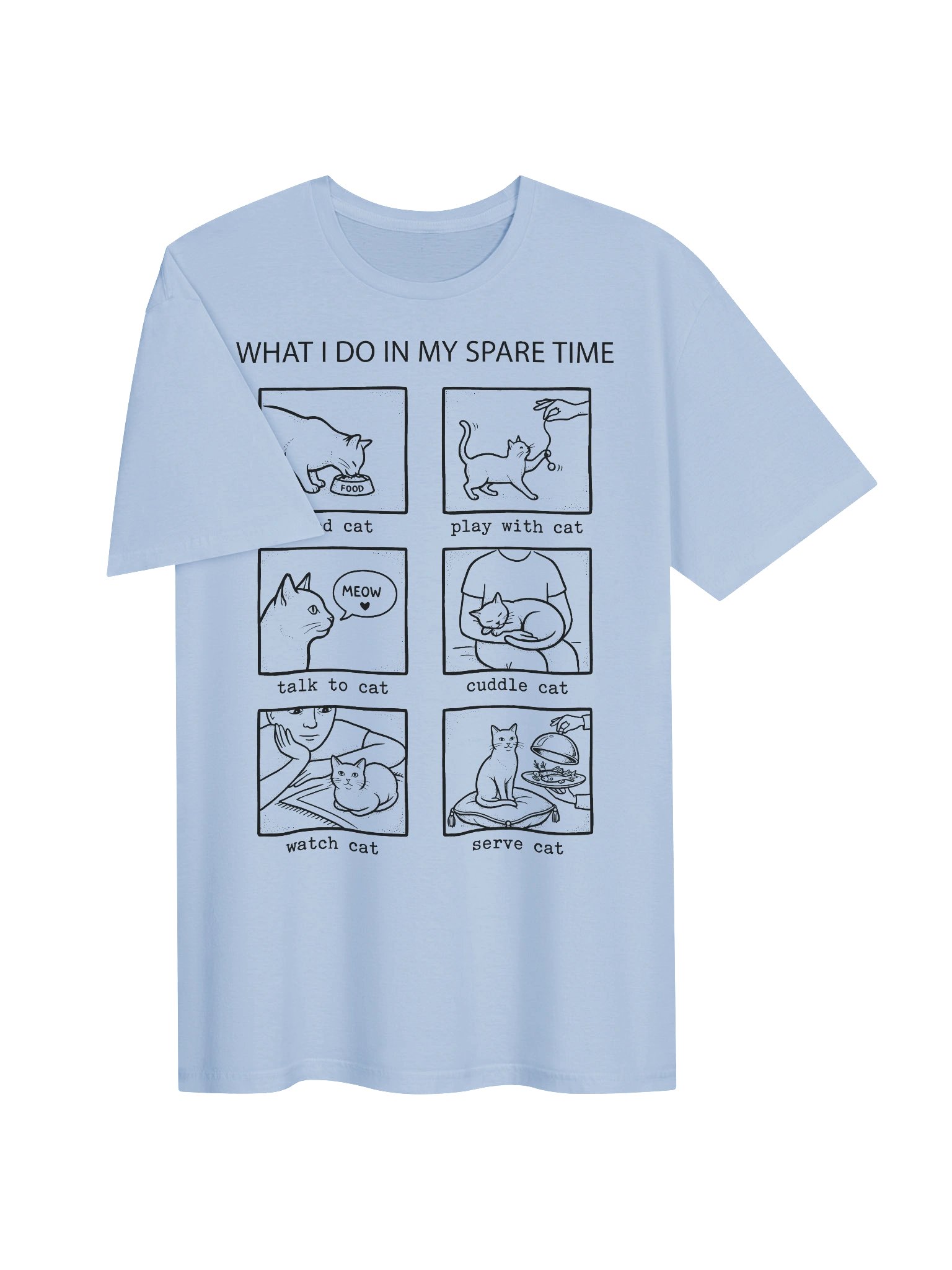 Spare Time Cat T-Shirt product image (14)