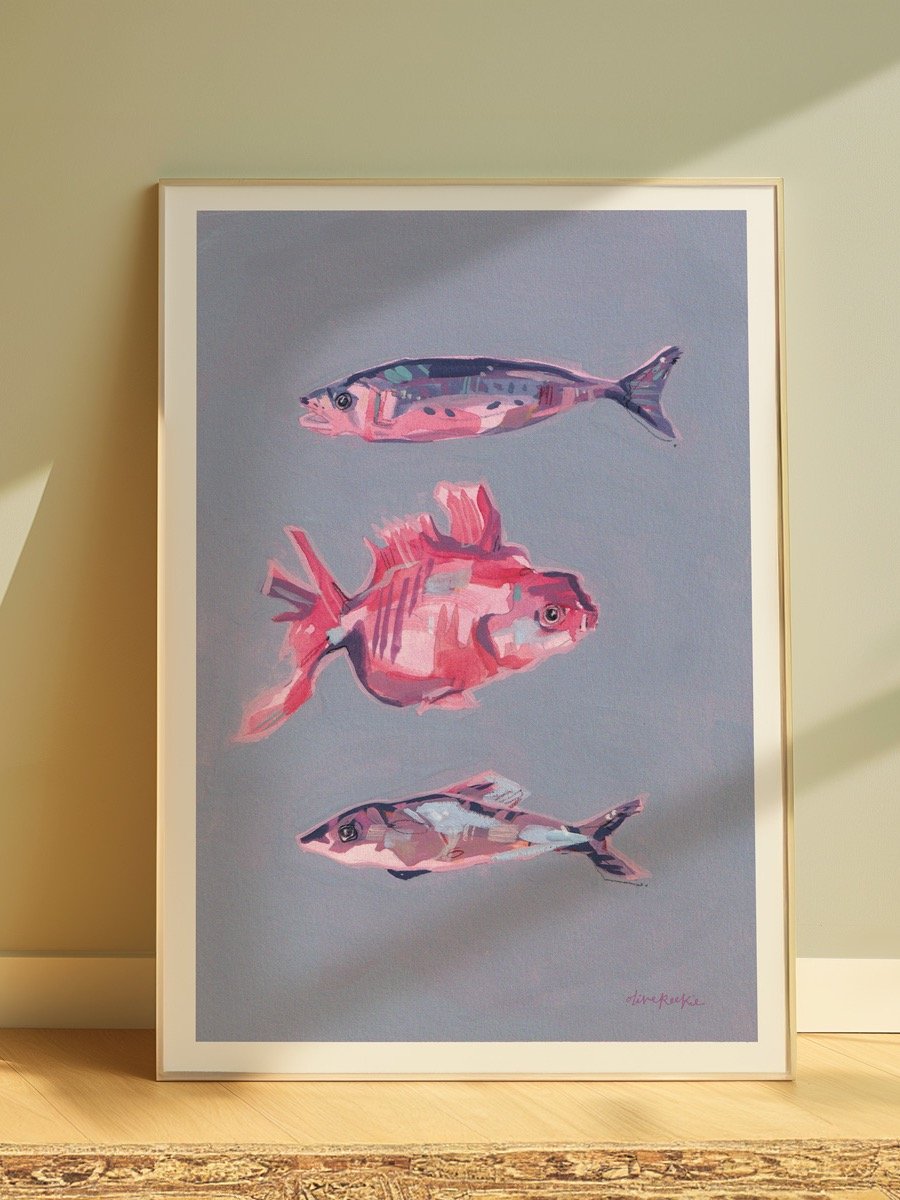 Three Fish Print product image (3)