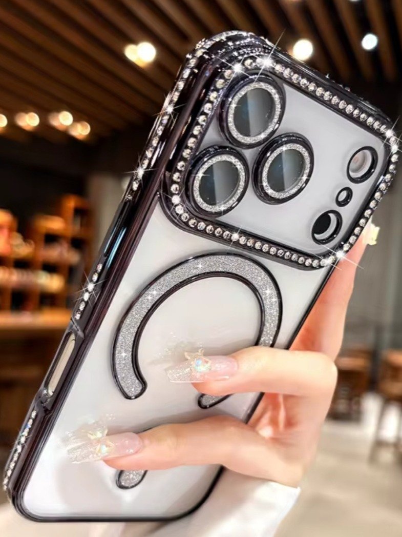 17 Pro Max Glitter Diamond Rhinestone Case – Luxury Bling Magnetic Case with MagSafe product image (6)