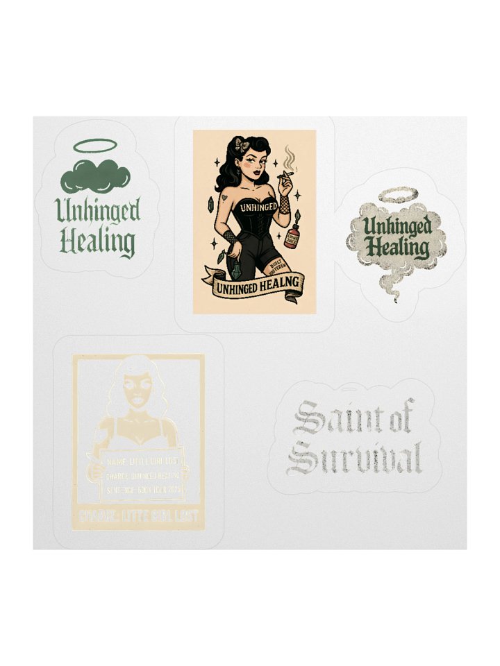 Vintage Retro Kiss Cut Sticker Set product image (4)