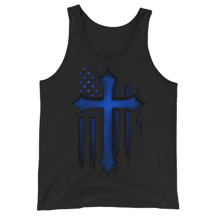 Christian Cross Blue Carbon Onyx Tank Top product image (1)