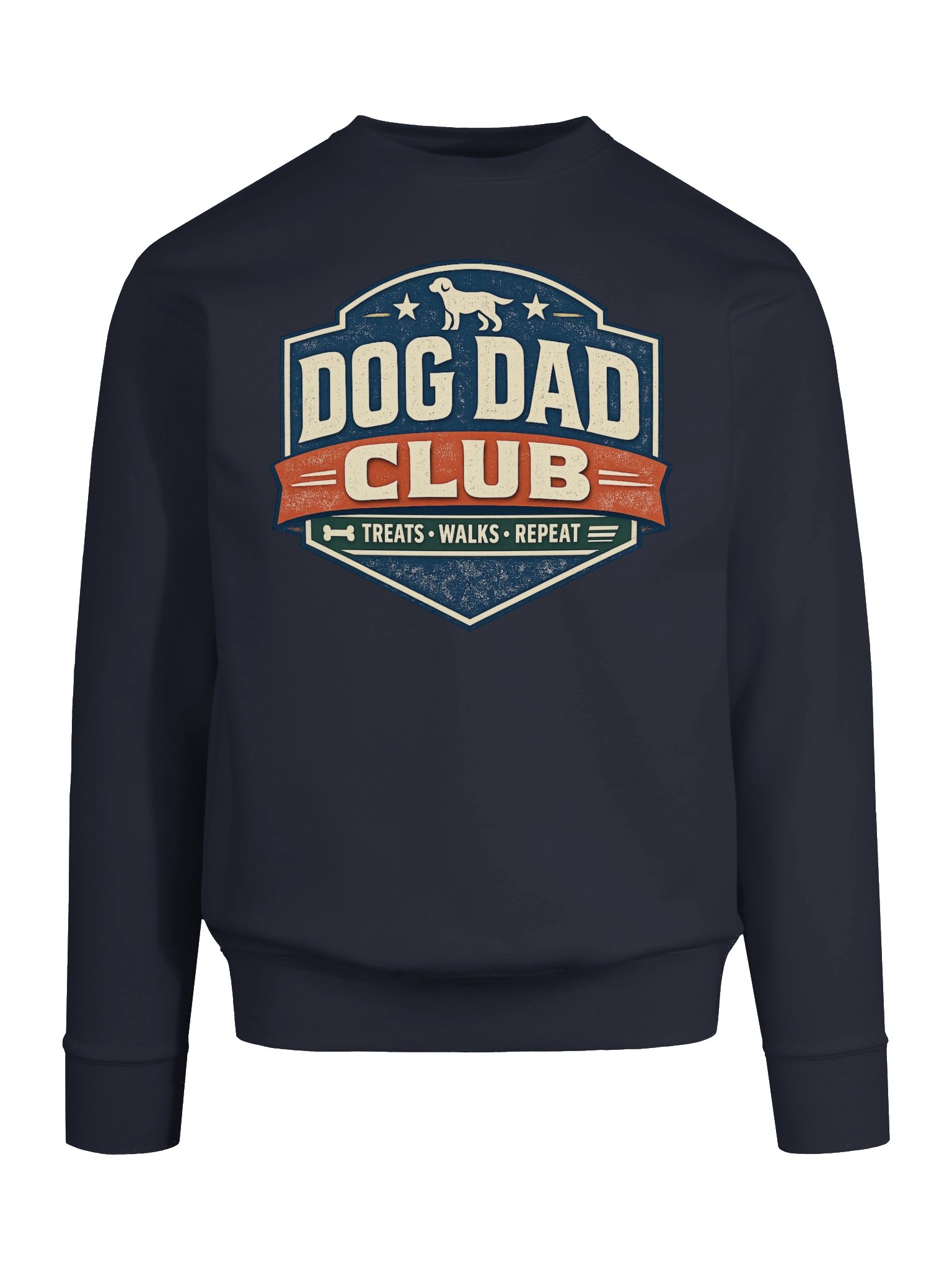 Dog Dad Club Crewneck Sweatshirt – Vintage Dog Dad Sweatshirt | Treats Walks Repeat product image (10)