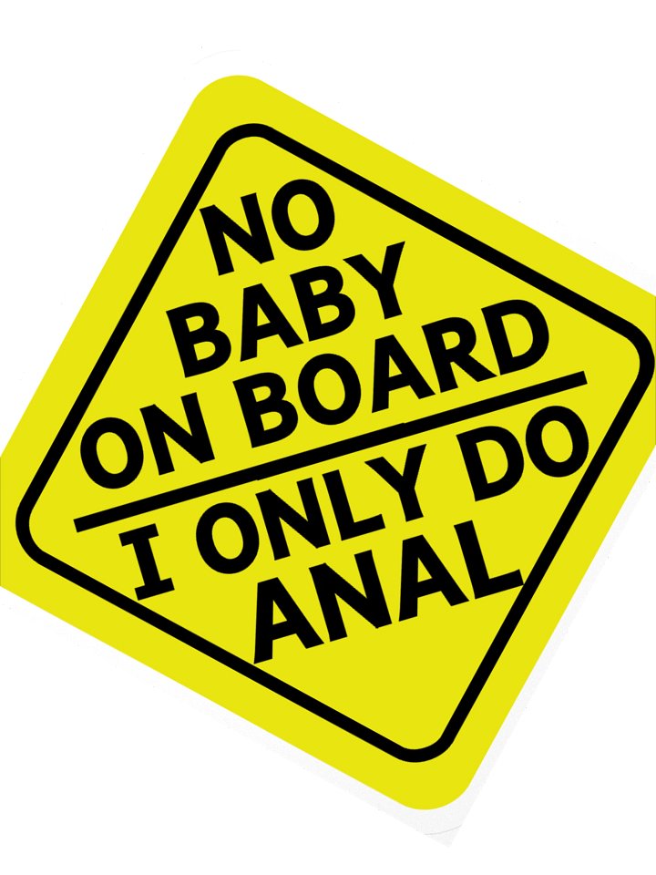 NO BABY ON BOARD - Kiss Cut Stickers product image (1)