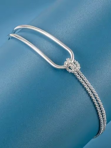 سوار "كولاج الهندسي" – إبداع الفضة S925 product image (1)