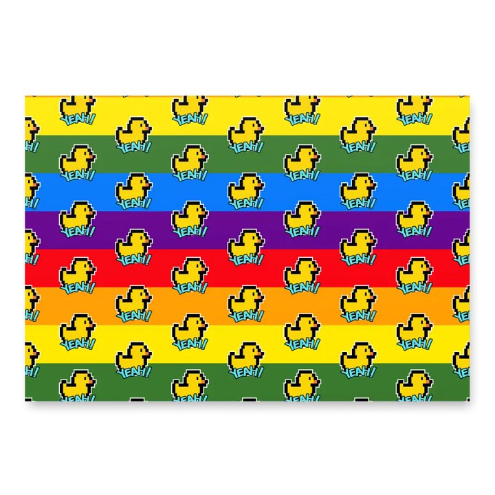 Duck Yeah Wrapping Paper, Rainbow Edition product image (1)