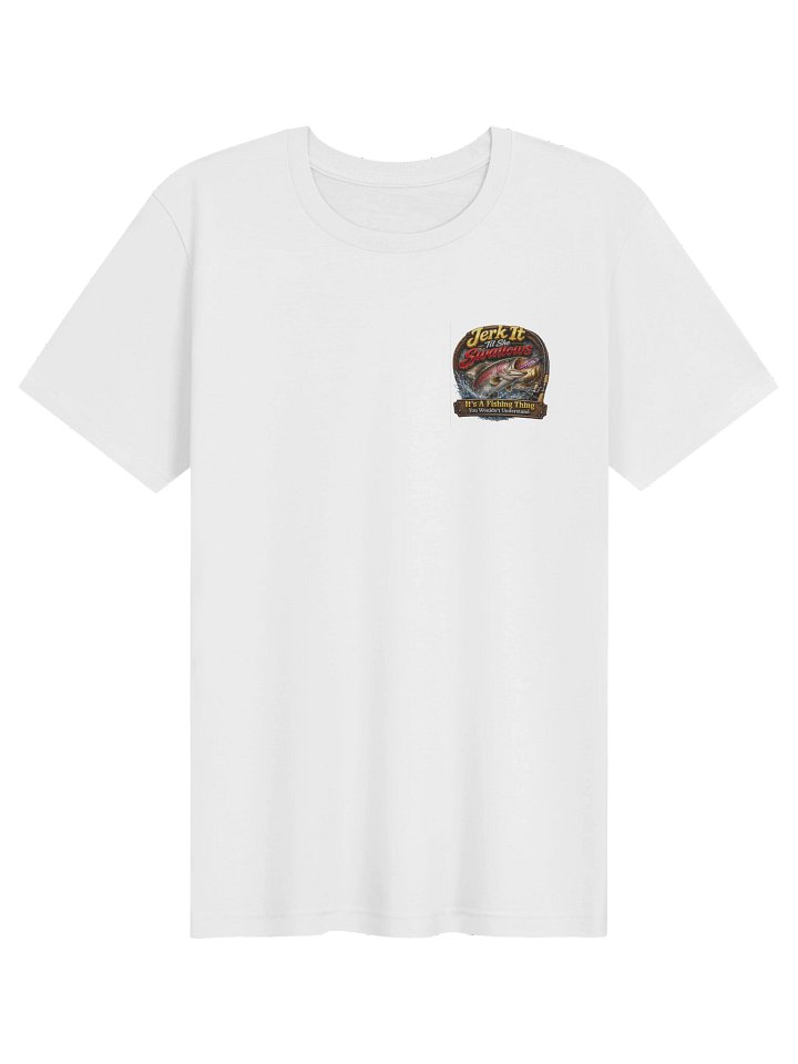 Jerk It Til She Swallows Gold Red Tee product image (1)