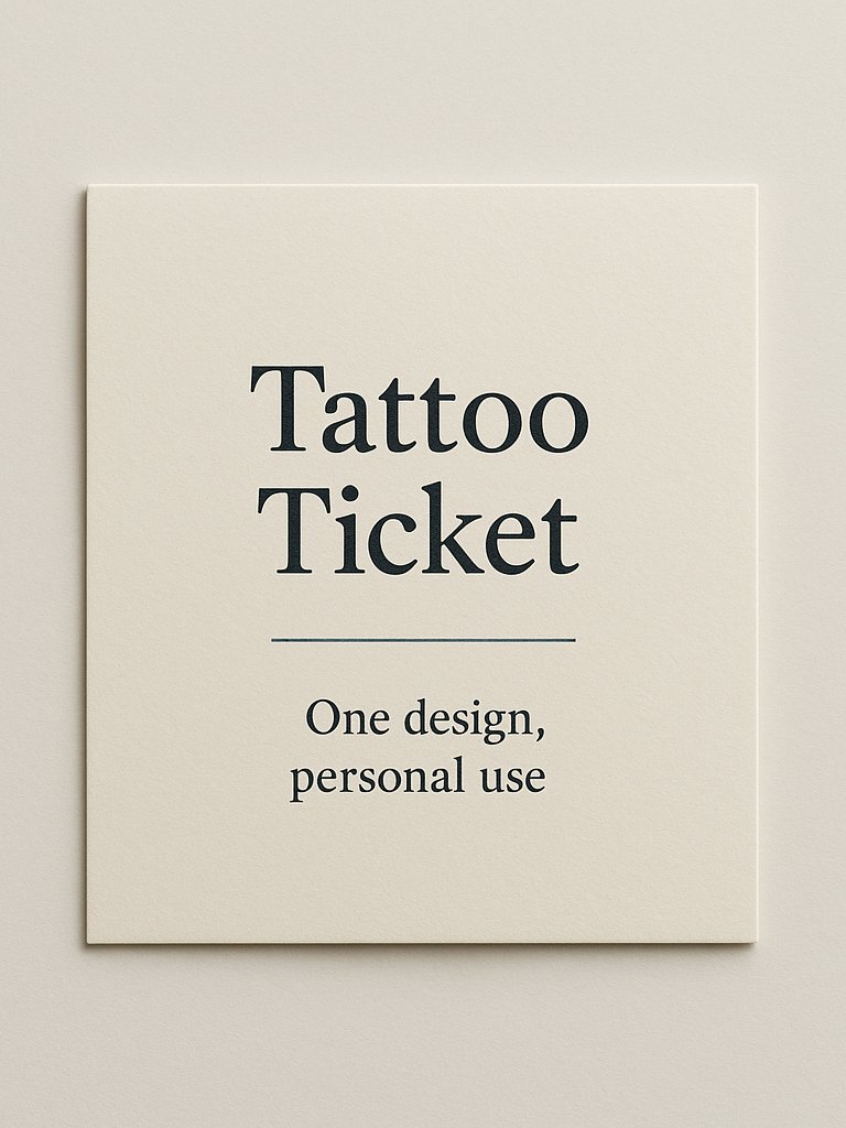 Tattoo Ticket (One Design, Personal Use) product image (1)