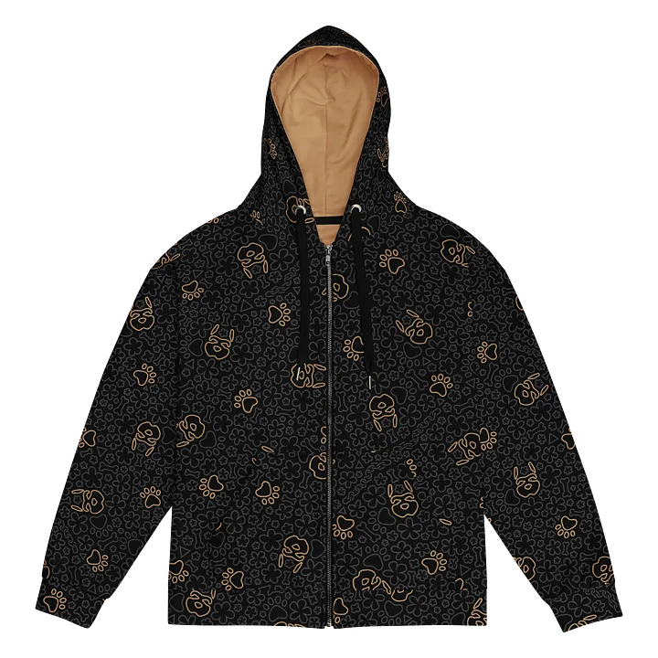 Psych Pattern Zip-Up Hoodie - Night Brown product image (1)