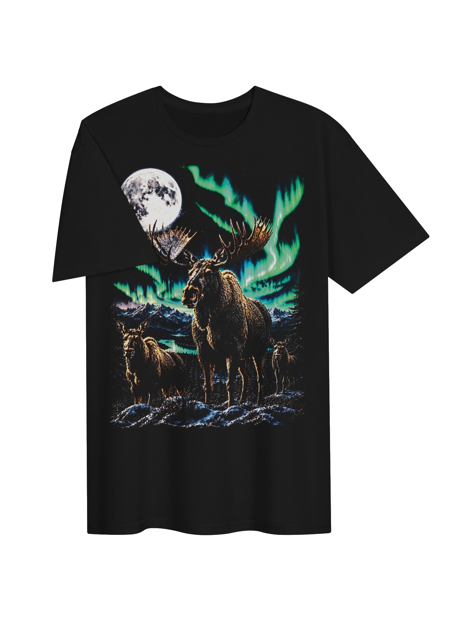 Bull Moose Howling Moon Tshirt | Legendary Wildlife Shirt product image (2)