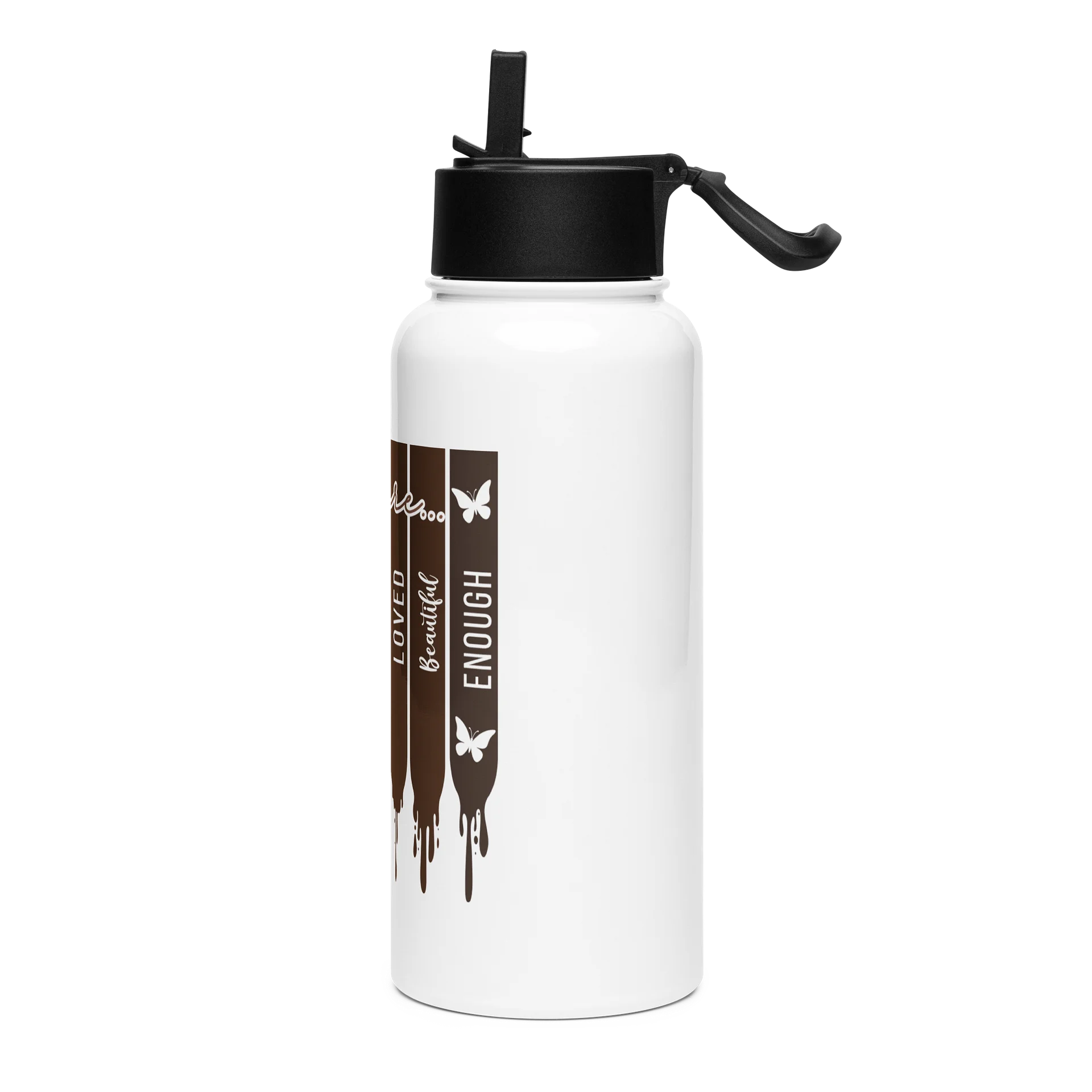 Melanin Stripes 32 oz Stainless Steel Water Bottle for Black Women product image (3)