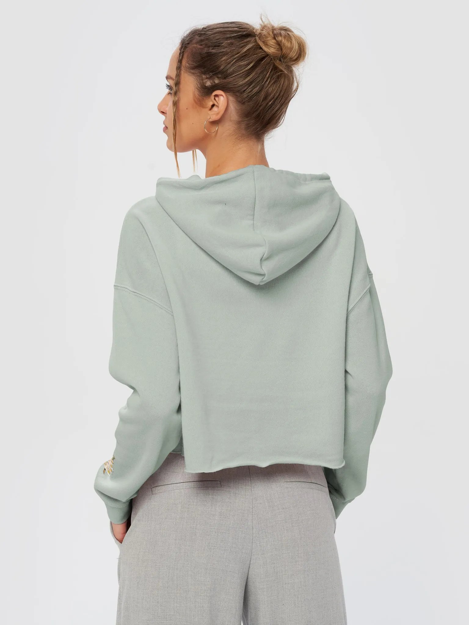 Chickadee Christmas Tree Cropped Hoodie product image (5)