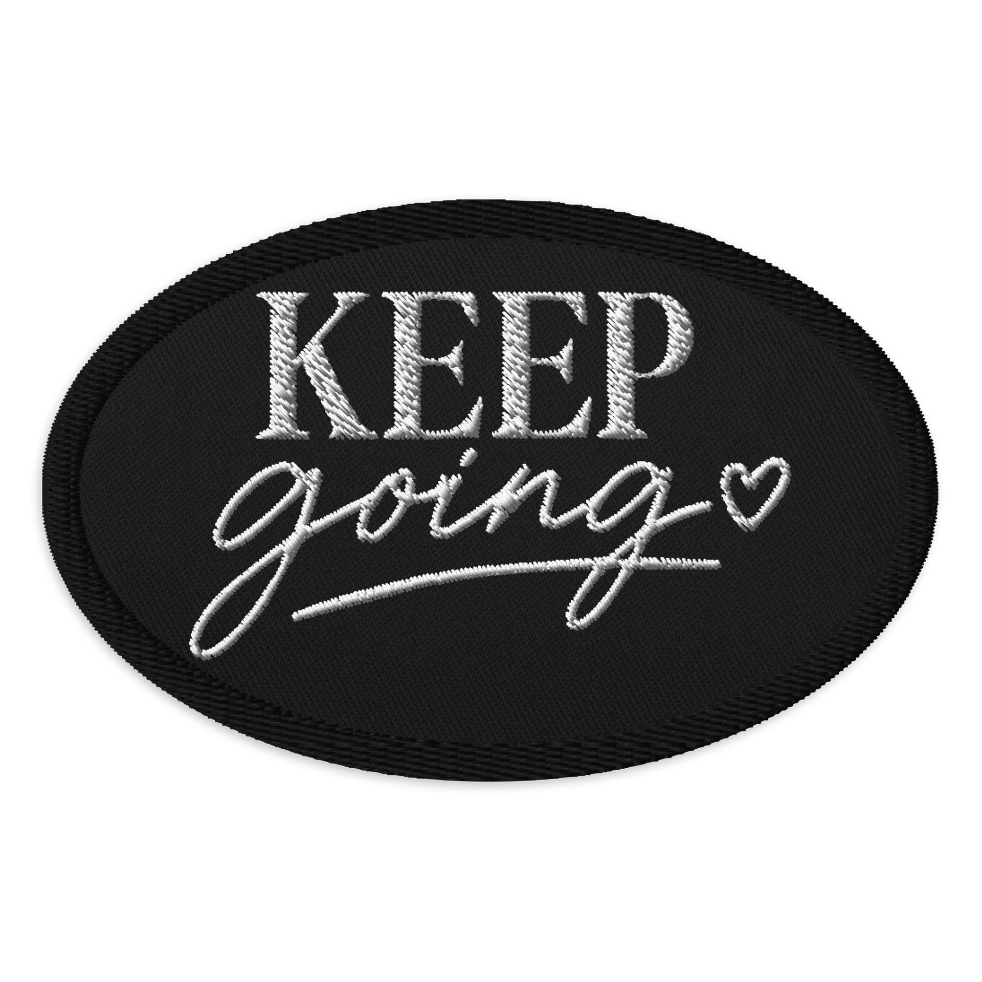 Keep Going Heart Embroidered Patch product image (1)