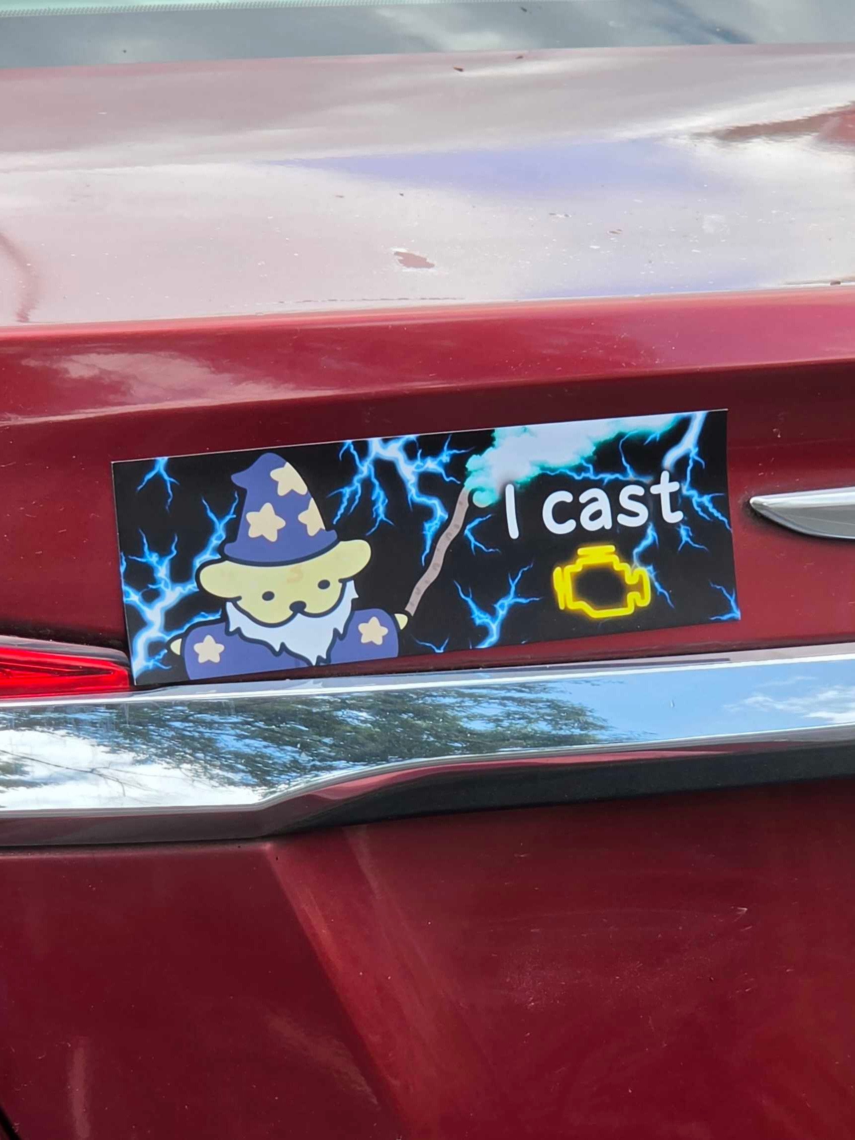 Check Engine Wizard Bumper Magnet product image (1)