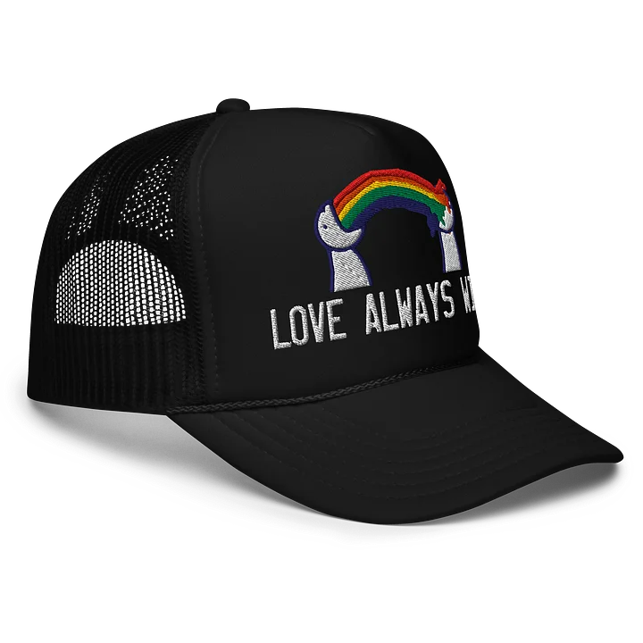 Love Always Wins Rainbow Embroidered Foam Hat product image (2)