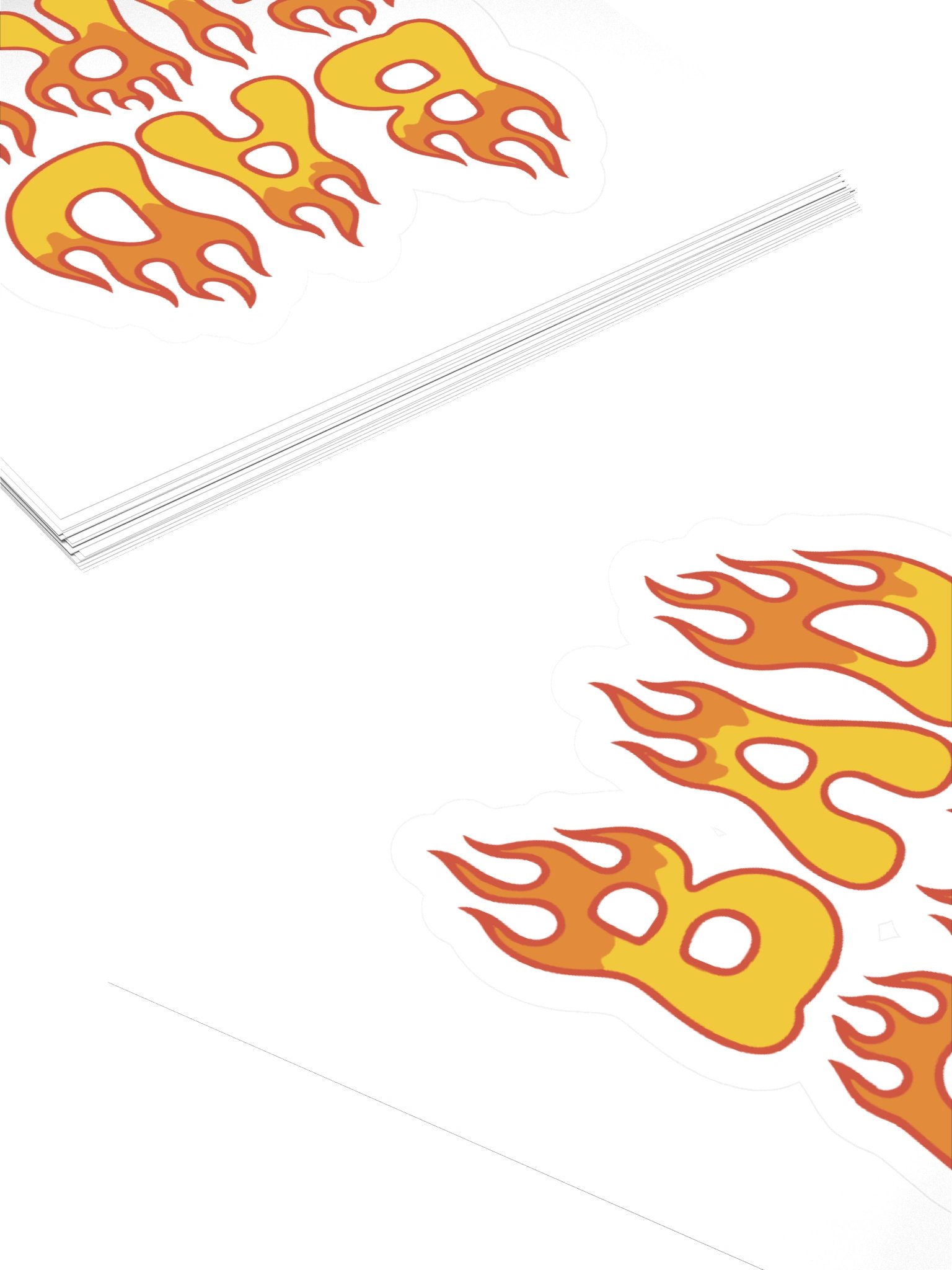 Flaming Bad Girl Kiss Cut Stickers product image (4)