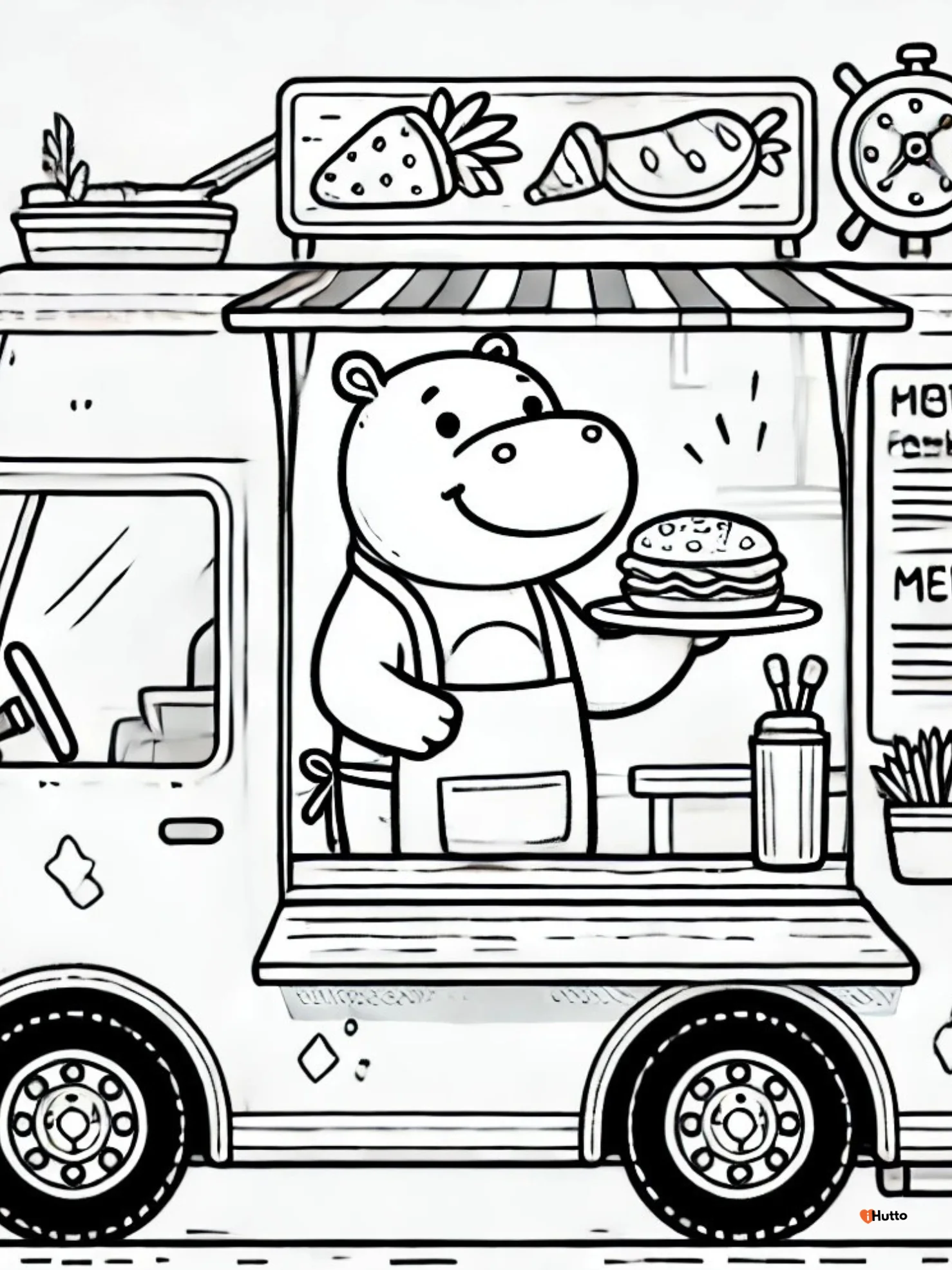 Hippos in Hutto Coloring Pages – Instant Download product image (2)